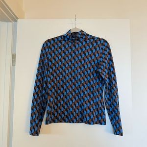 Frank & Oak Geometric Pattern Turtleneck/Mockneck